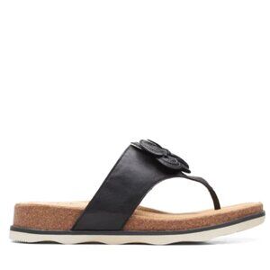 NWOT Clarks Collection Brynn Black Slide Sandals  size 9.5